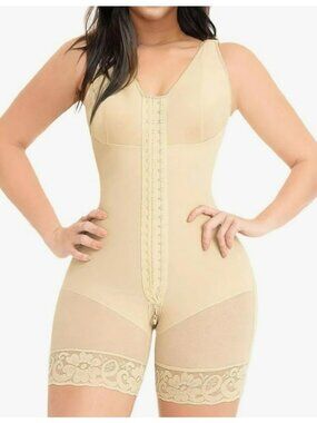 Yianna Women’s Beige Full Body Shaper With Adjustable Straps 2XL